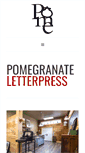 Mobile Screenshot of pomegranateletterpress.com